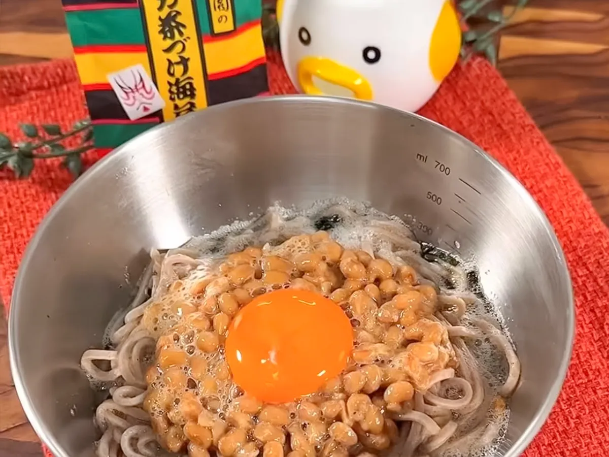 完成したまぜそばの写真