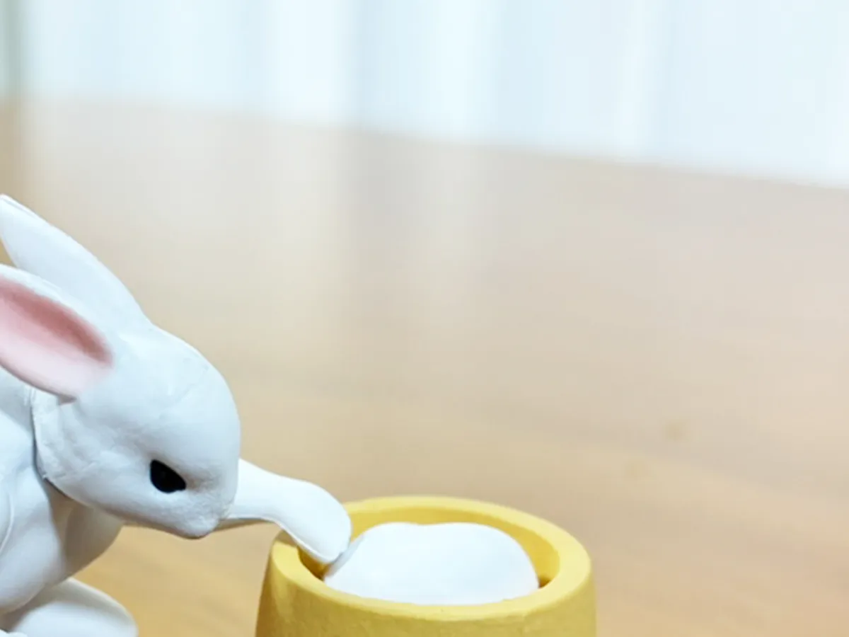 うさぎの餅つきんにくの写真（撮影:grape編集部）