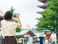 写真を撮影する人