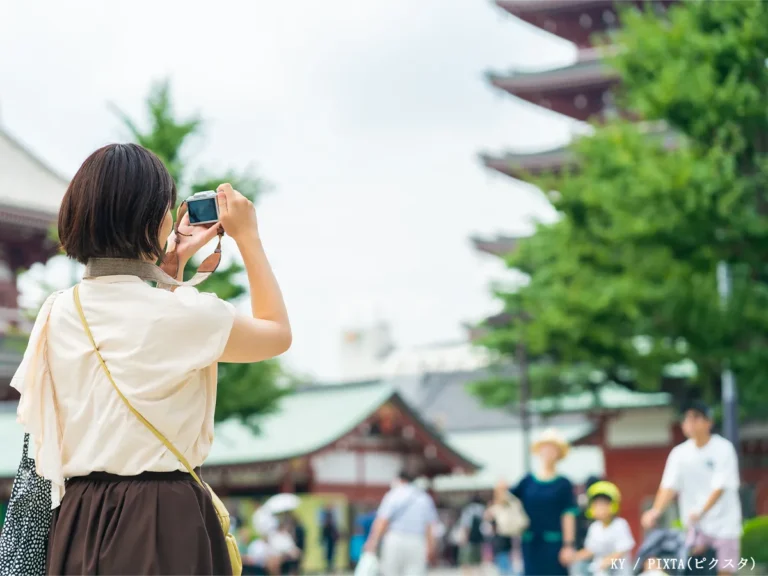 写真を撮影する人