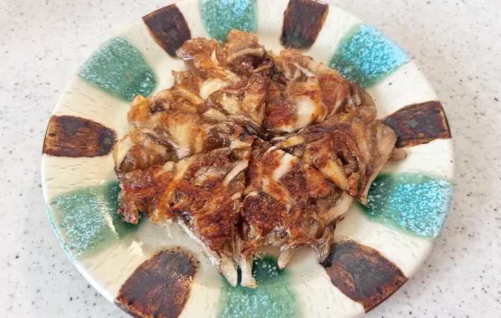 『舞茸のカリもち焼き』の完成写真（撮影：エニママ）