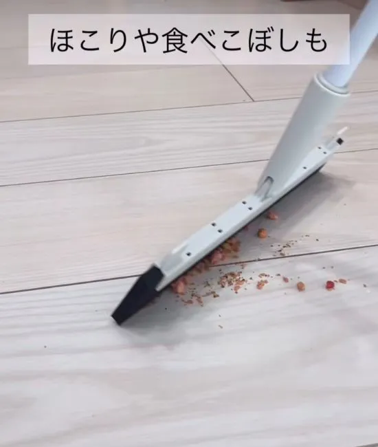 食べカスを掃除する様子