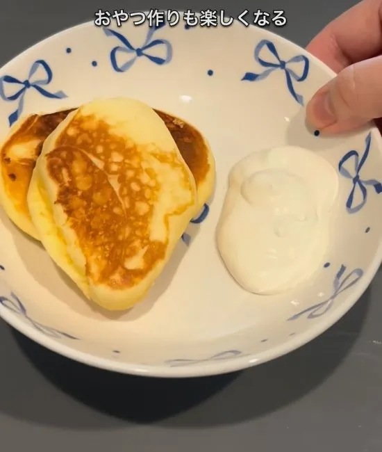 パンケーキとホイップ