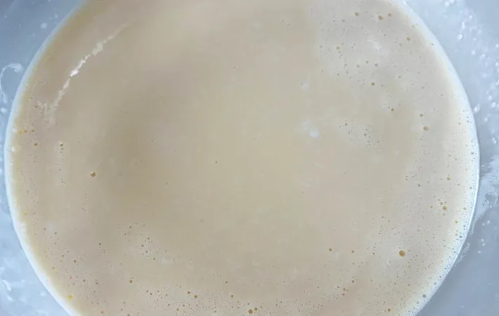 『炊飯器でプリン』を作る写真（撮影：エニママ）