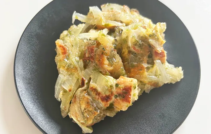 『ちくわのチヂミ』の完成写真（撮影：エニママ）