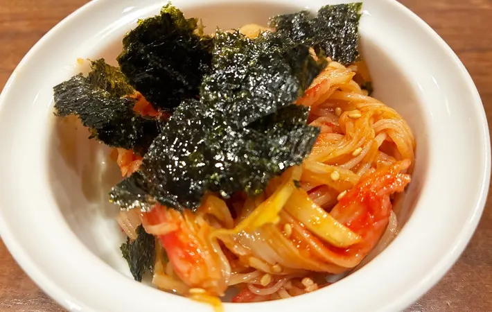 『韓国風カニカマ』の完成写真（撮影：エニママ）