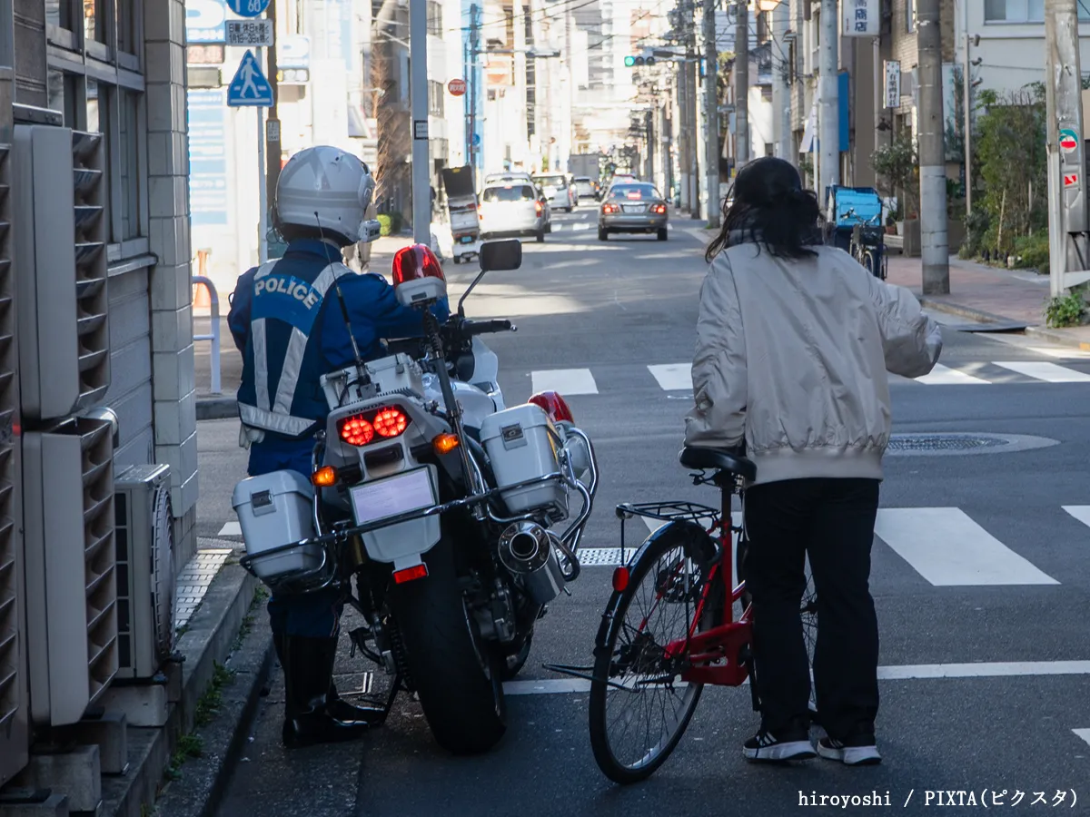 自転車の違反のイメージ