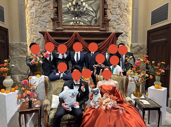 結婚式の集合写真