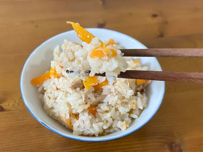 『牛乳炊き込みご飯』の写真（撮影：grape編集部）