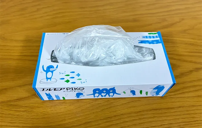 空のボックスティッシュ活用法（撮影：grape編集部）