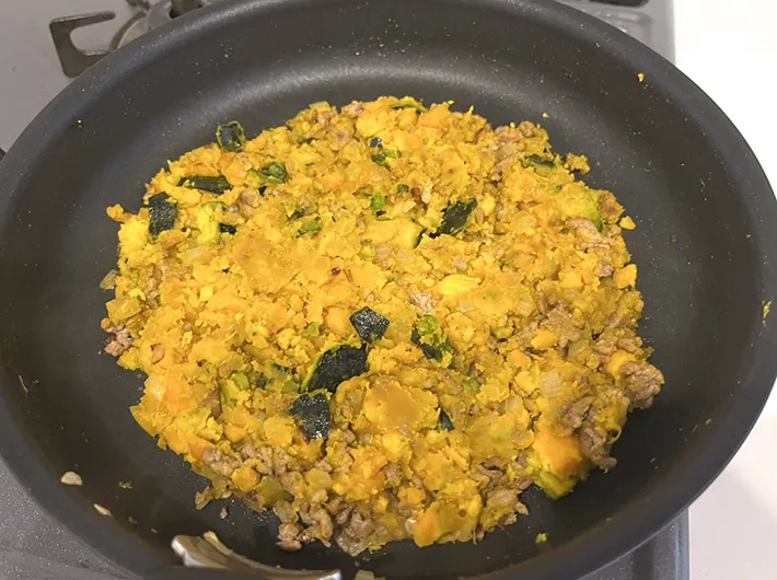 カボチャコロッケ風の調理写真（撮影：grape編集部）