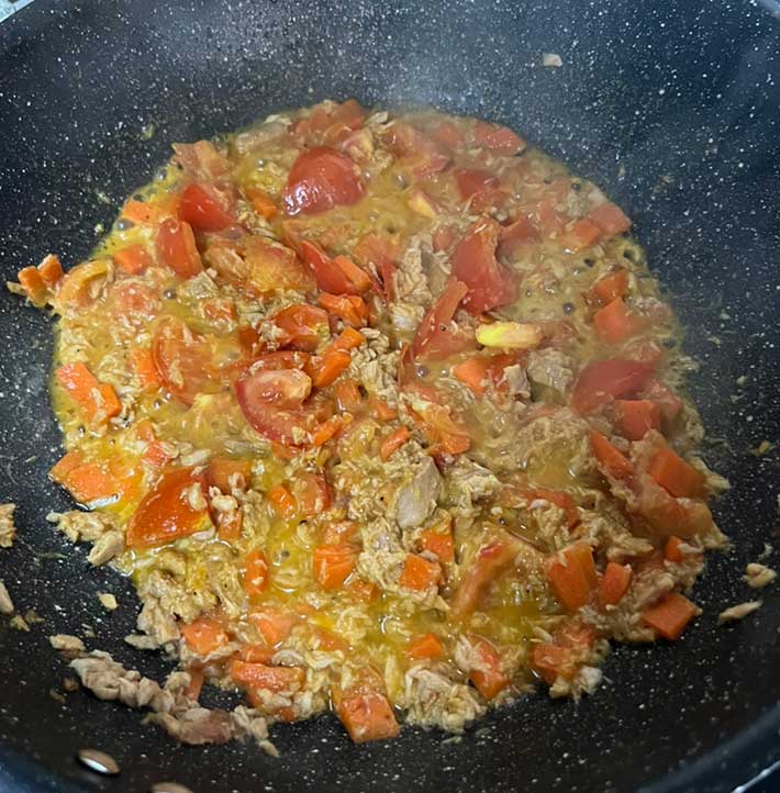 ツナ缶を使ったパスタソース（撮影：grape編集部）