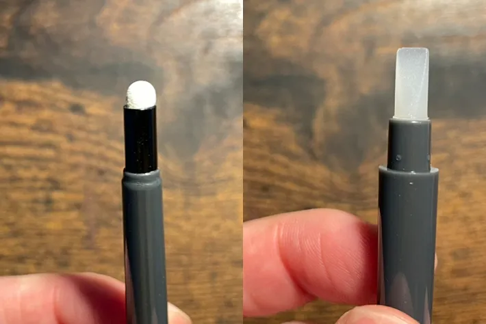 スポンジとシリコン製のチップの写真（撮影：grape編集部）