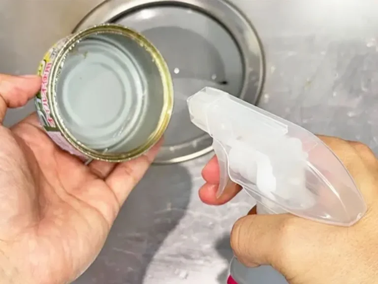 ツナ缶を洗う写真(撮影:キジカク)