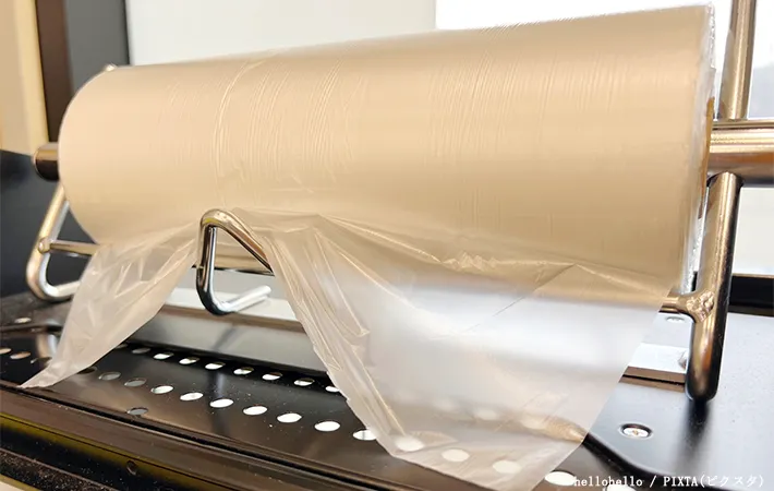 サッカー台のポリ袋ロールの写真