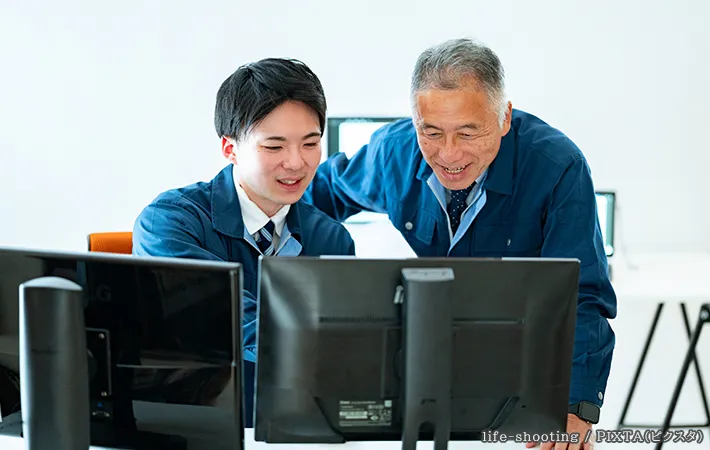 上司と部下の写真