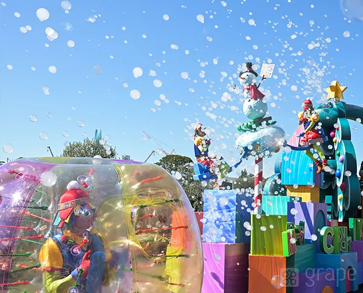『トイズ・ワンダラス・クリスマス！』のシャボン玉（撮影：grape編集部）