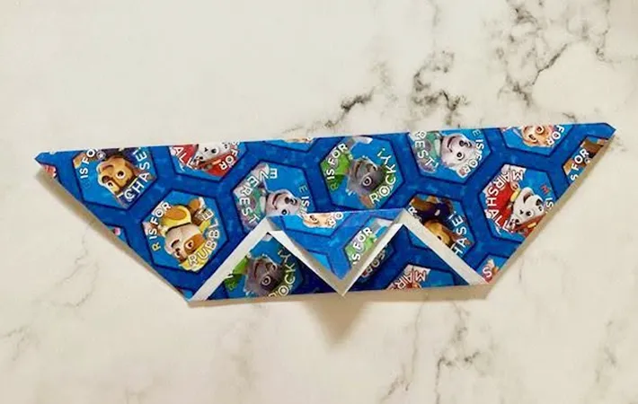 『折り紙ポチ袋』を作る写真（撮影：エニママ）