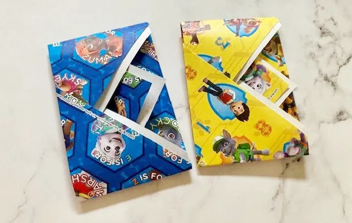 『折り紙ポチ袋』の完成写真（撮影：エニママ）