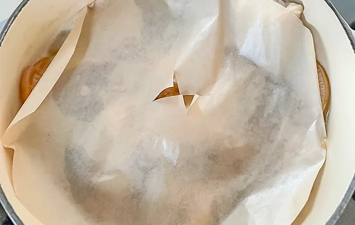 落し蓋をした写真（撮影：エニママ）