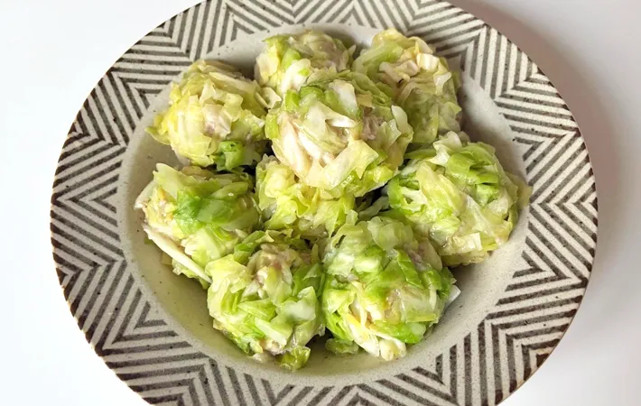 『キャベツでシュウマイ』の完成写真（撮影：エニママ）