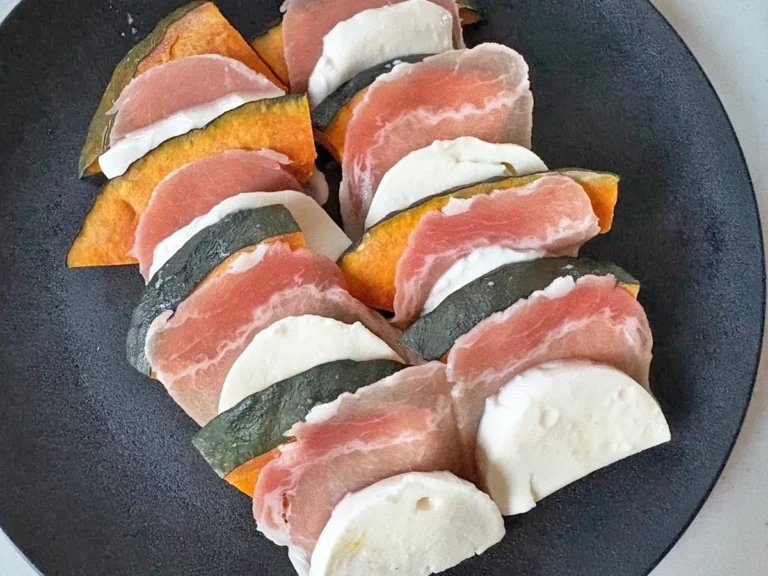 『カボチャのカプレーゼ』の完成写真（撮影：エニママ）