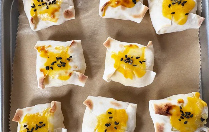 『餃子の皮のスイートポテト』の完成写真（撮影：エニママ）