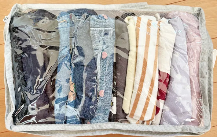 『ダイソー コミック収納袋』の使用写真（撮影：エニママ）