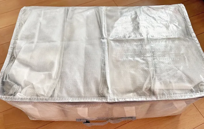 『ダイソー コクリアー収納袋』の使用写真（撮影：エニママ）