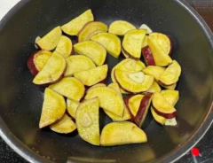 サツマイモのガーリック炒めの画像