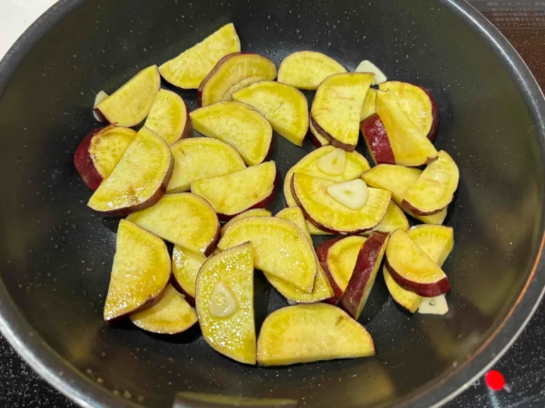 サツマイモのガーリック炒めの画像