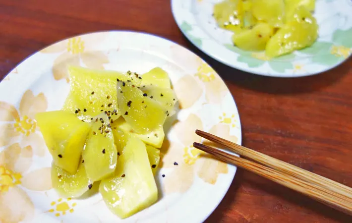 『さつまいものバター煮』の完成写真（撮影：エニママ）