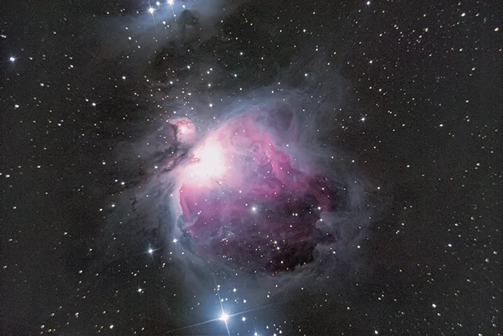 立川高校天文気象部員が撮影したオリオン大星雲の写真