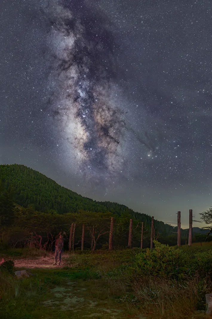 立川高校天文気象部員が撮影した天の川の写真
