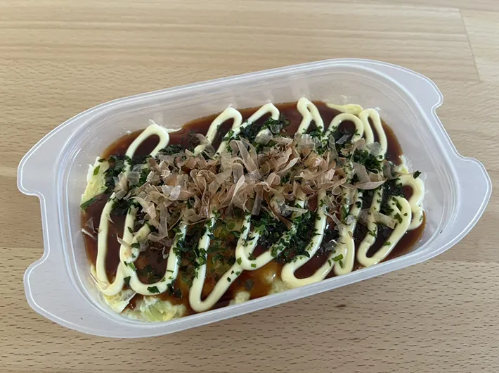 豆腐お好み焼きの完成品の写真（撮影：grape編集部）