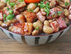 ベーコン納豆ご飯