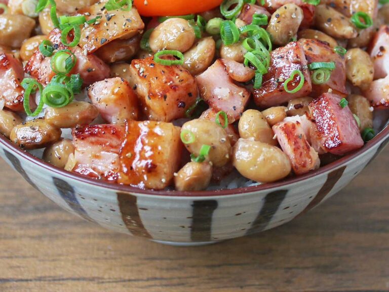 ベーコン納豆ご飯