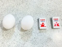 卵とベビーチーズ（撮影：grape編集部）