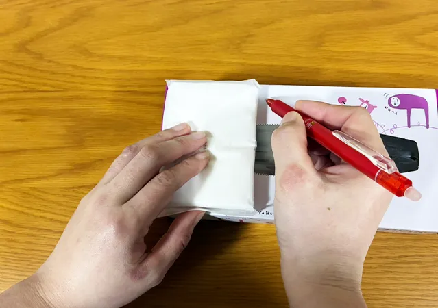 持ち歩きボックスティッシュの作り方（撮影：grape編集部）