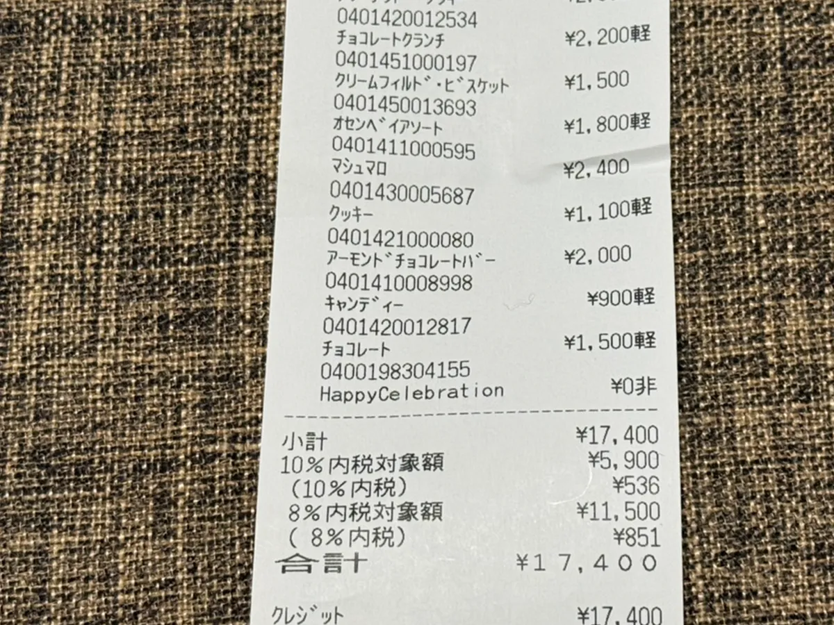 東京ディズニーリゾートのレシート