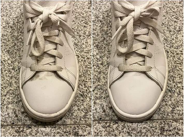 スニーカー消しゴムの効果写真（撮影：grape編集部）