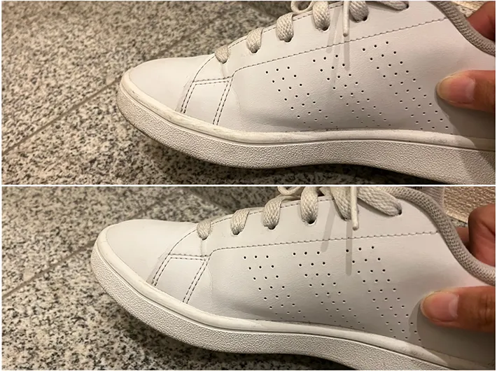 スニーカー消しゴムの効果写真（撮影：grape編集部）