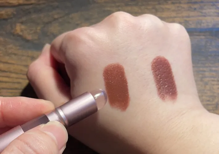 リップをぼかす写真（撮影：grape編集部）