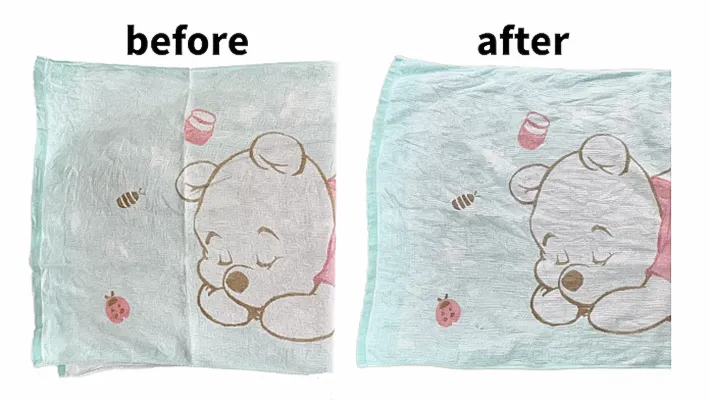 タオルの汚れの比較写真（撮影：Heulie）