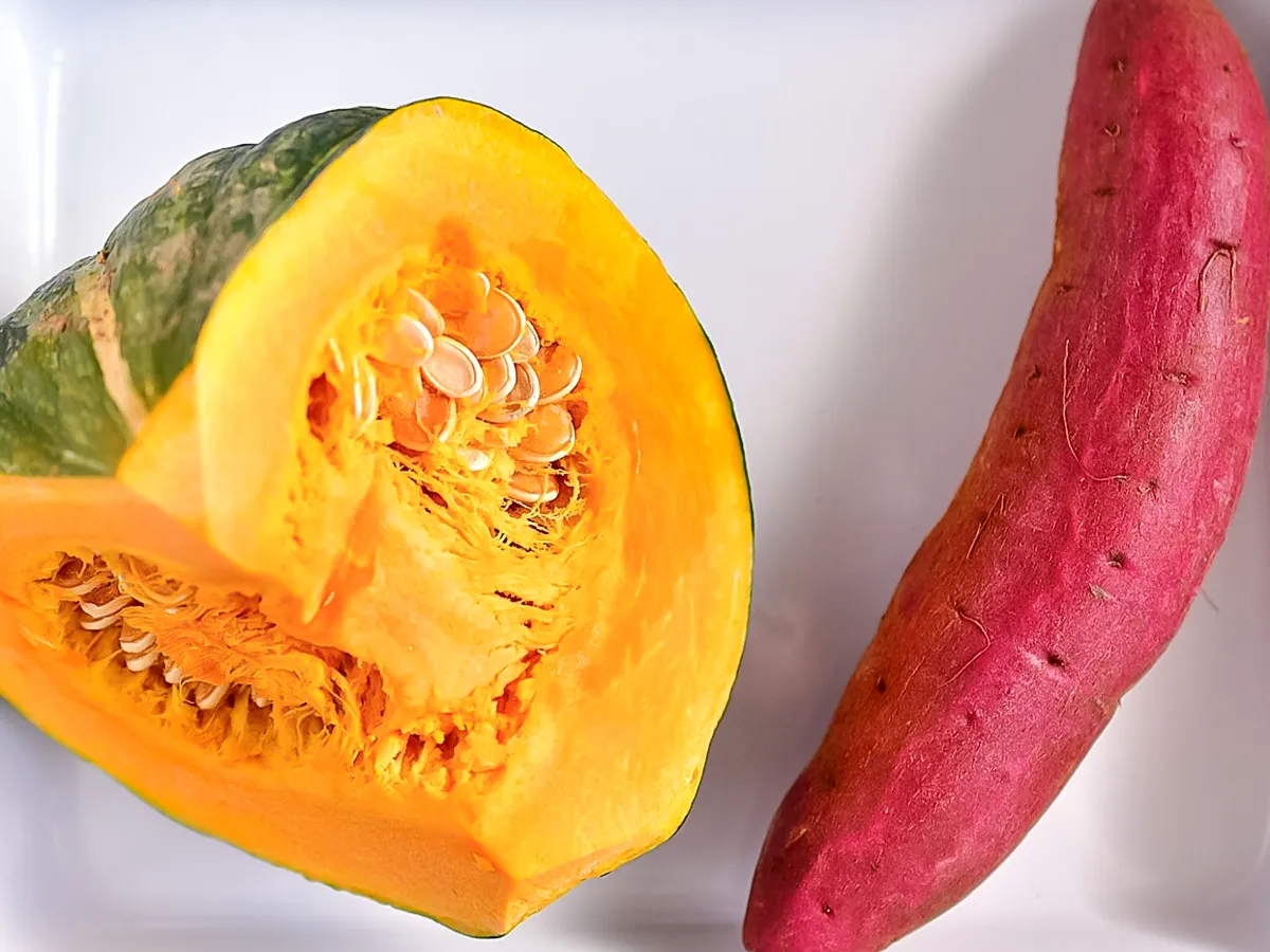 カボチャとサツマイモの写真（撮影：小泉明代）