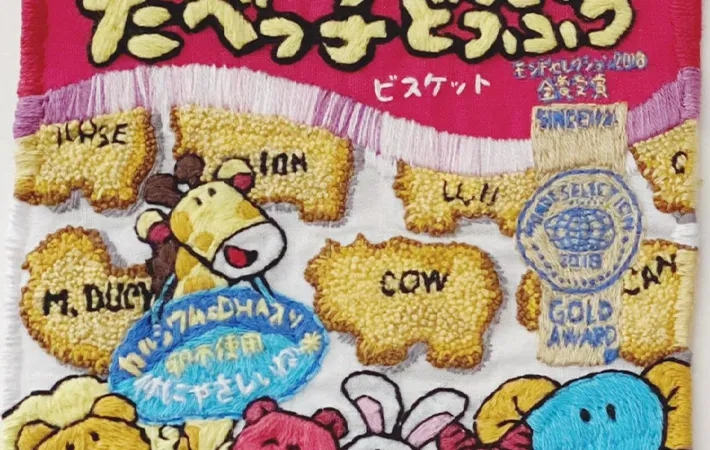 ダイソーの刺しゅう糸で作った作品