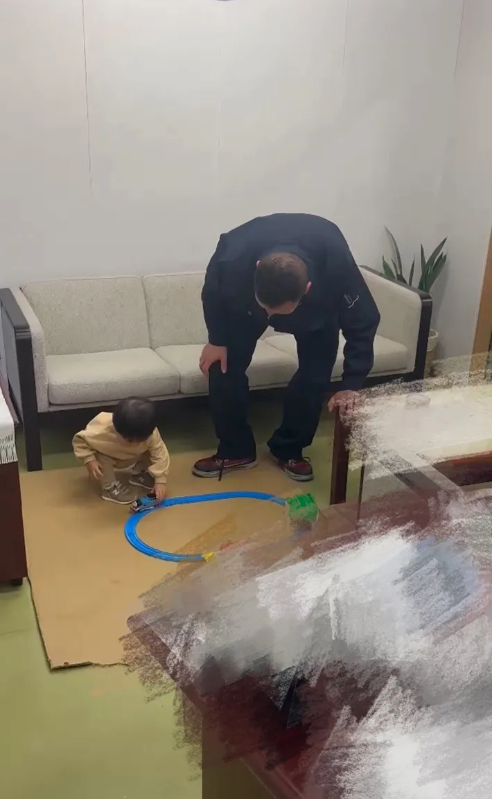 社長と子供の写真