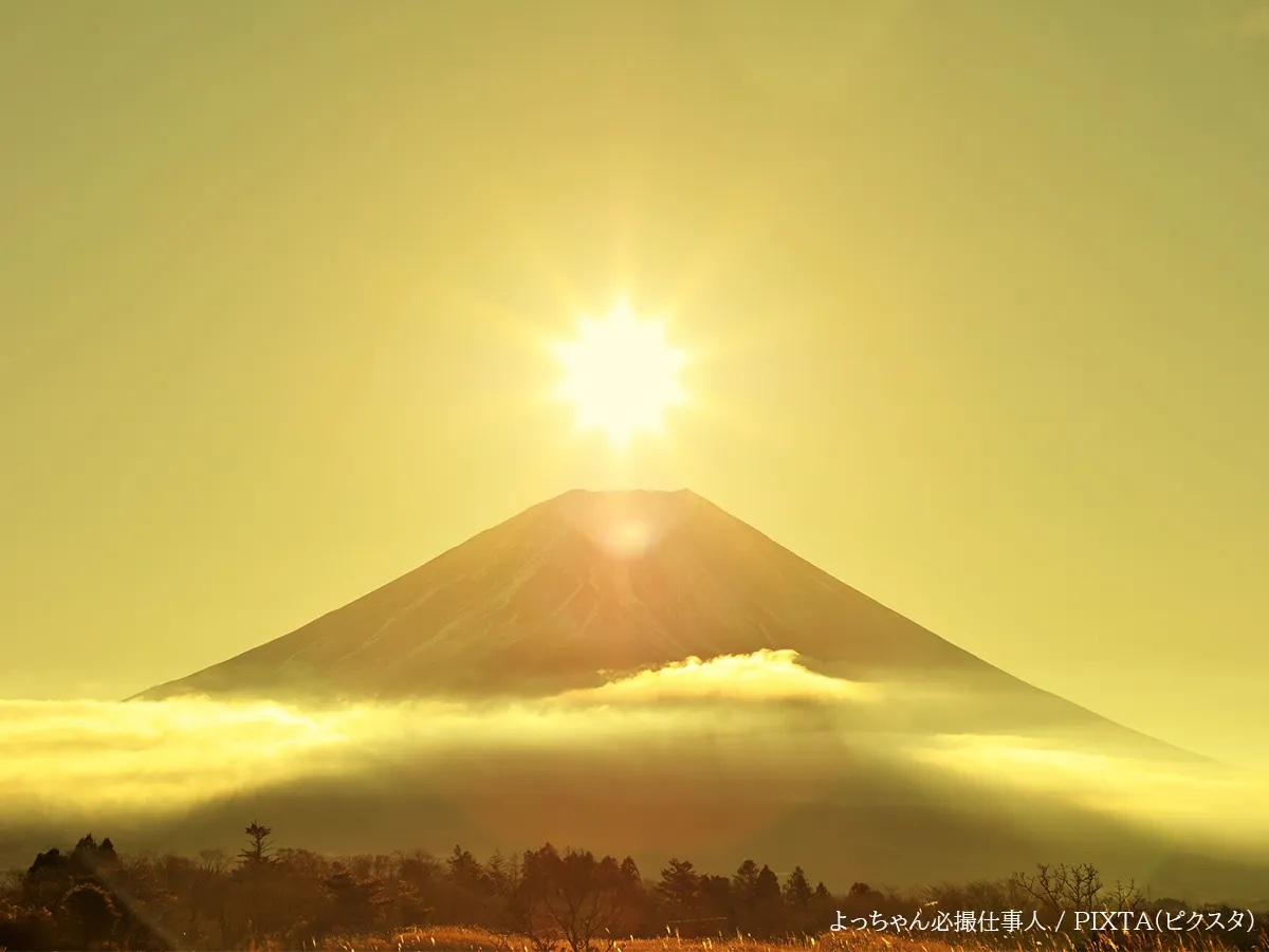ダイヤモンド富士の写真
