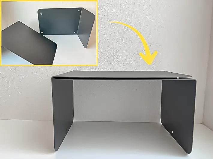 ブックエンドでコの字ラックを作る写真（撮影：Classy Life）