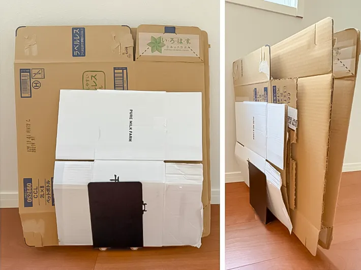 ダンボールストッカーの写真（撮影：Classy Life）